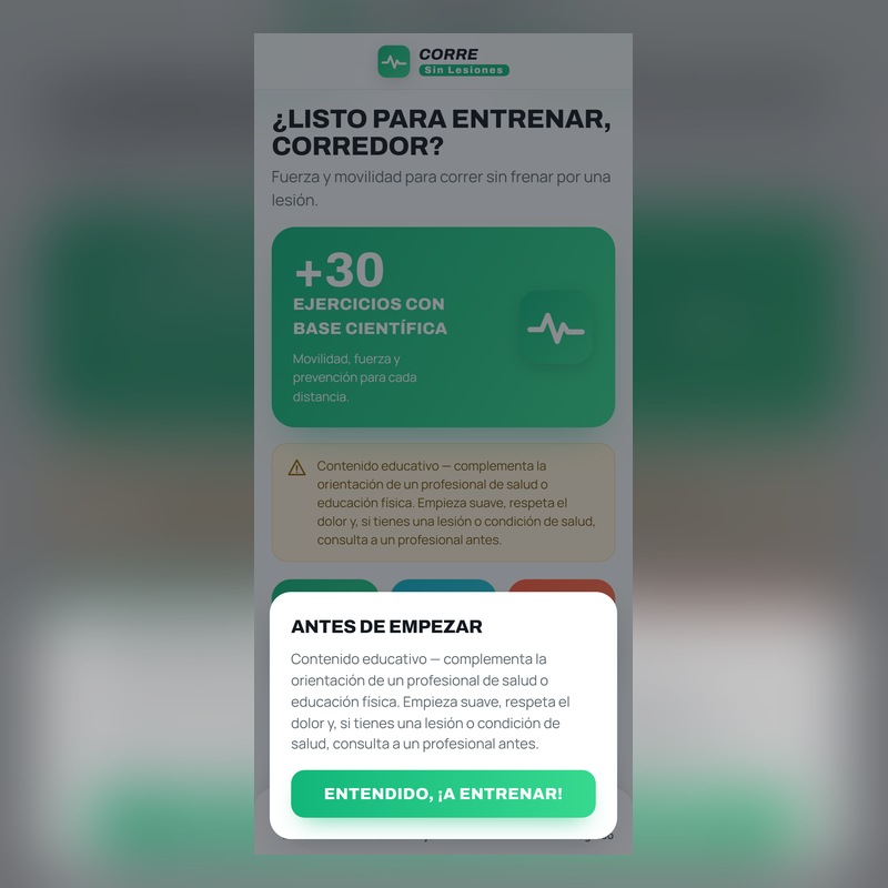 Corre Sin Lesiones — App